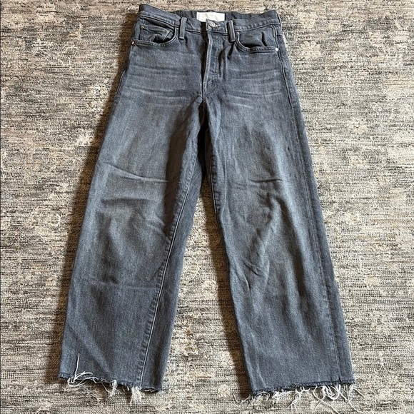 Mother Gray Distressed Jeans. -the rambler ankle Jean - size 27 - fray hem - Picture 1 of 9